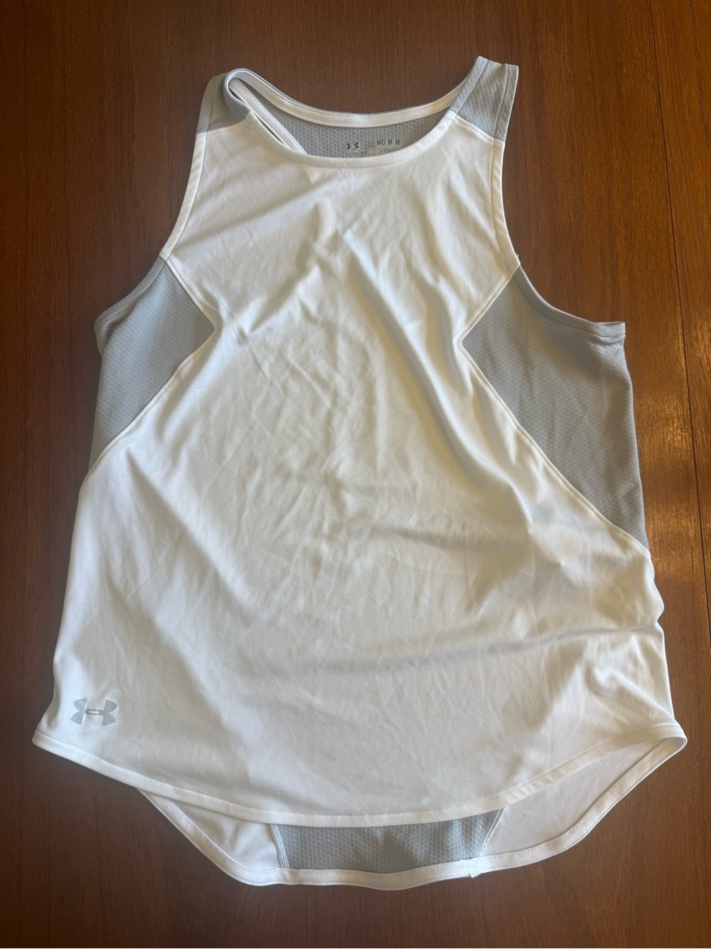 Under Armour Women's White and Gray Athletic Tank